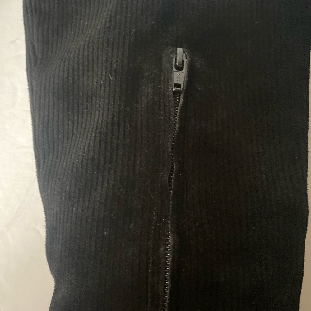 Vintage 90s Versus Versace Black Corduroy Mid-Calf Boots - Rare Archival Piece - Picture 7 of 15